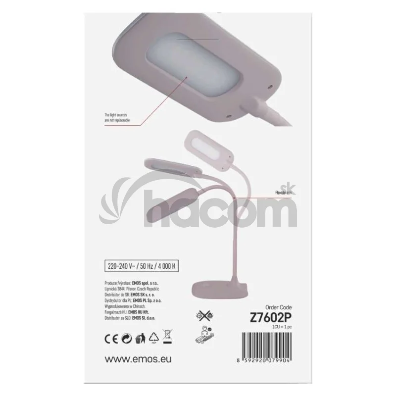 LED stolná lampa STELLA, ružová