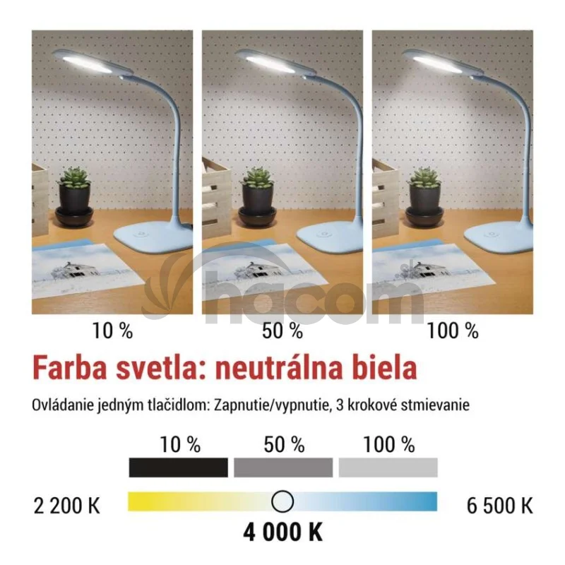 LED stolná lampa STELLA, modrá
