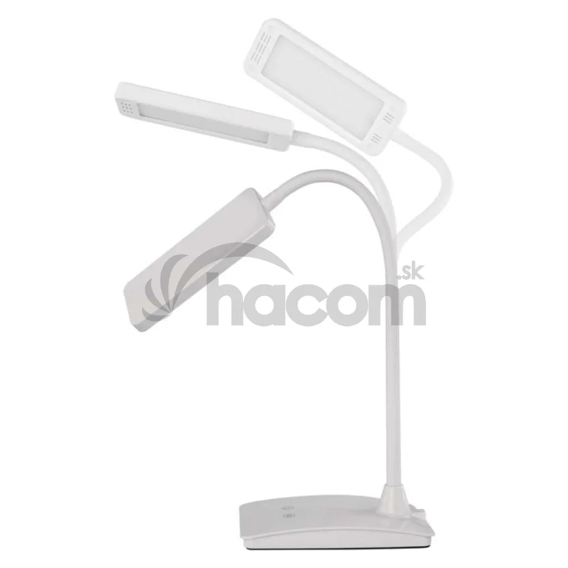 LED stolná lampa Eddy, biela