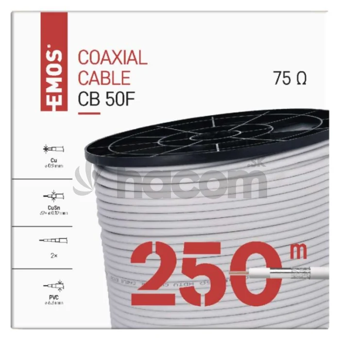 Koaxiálny kábel CB50F, 250m