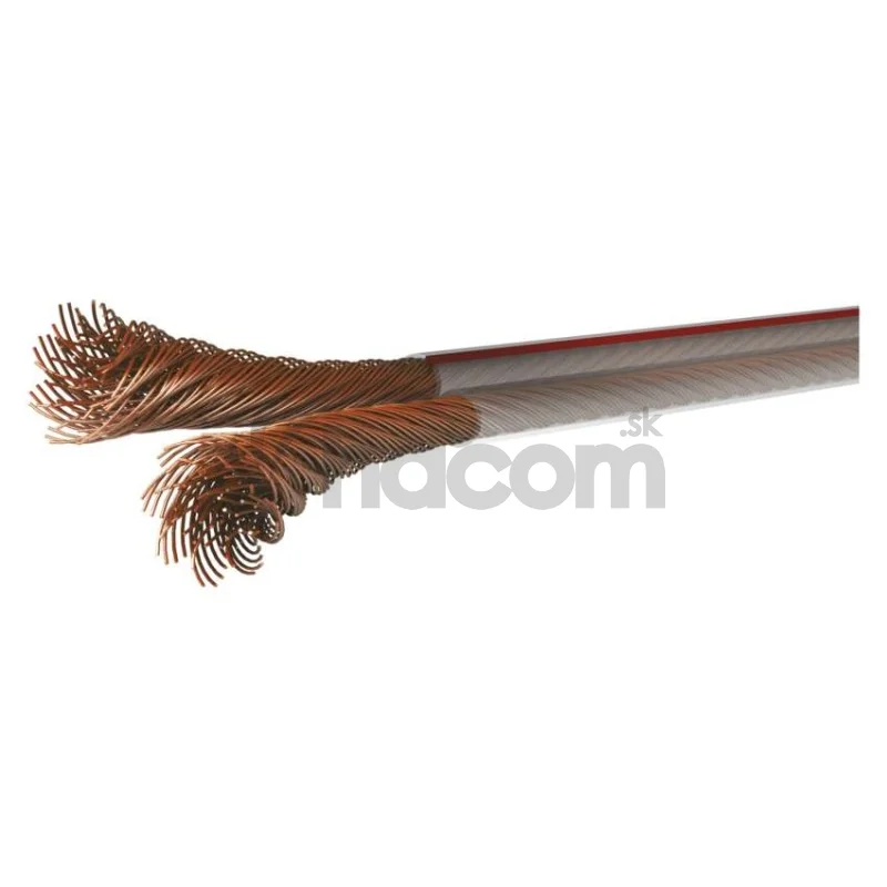 Dvojlinka netienená 2×2,5mm priehľadná, 100m