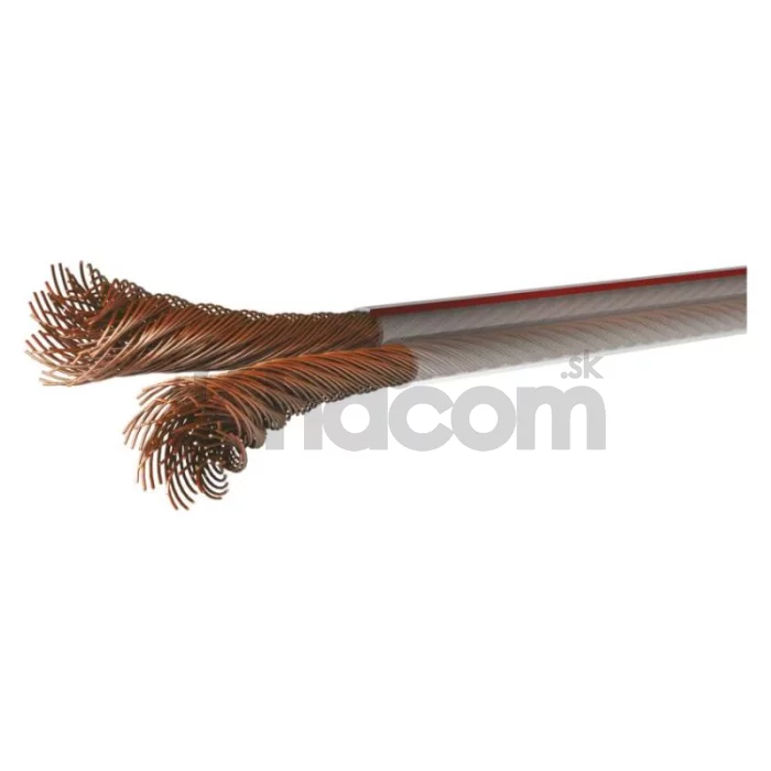 Dvojlinka netienená 2×1,0mm priehľadná, 100m