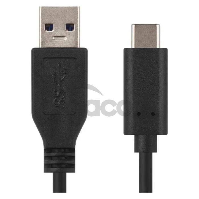 Nabíjací a dátový kábel USB-A 3.0 / USB-C 3.1, Quick Charge, 1 m, čierny