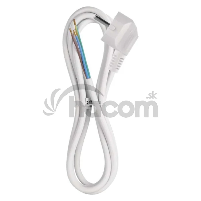 Flexo šnúra PVC 3× 1,0mm2, 2m, biela