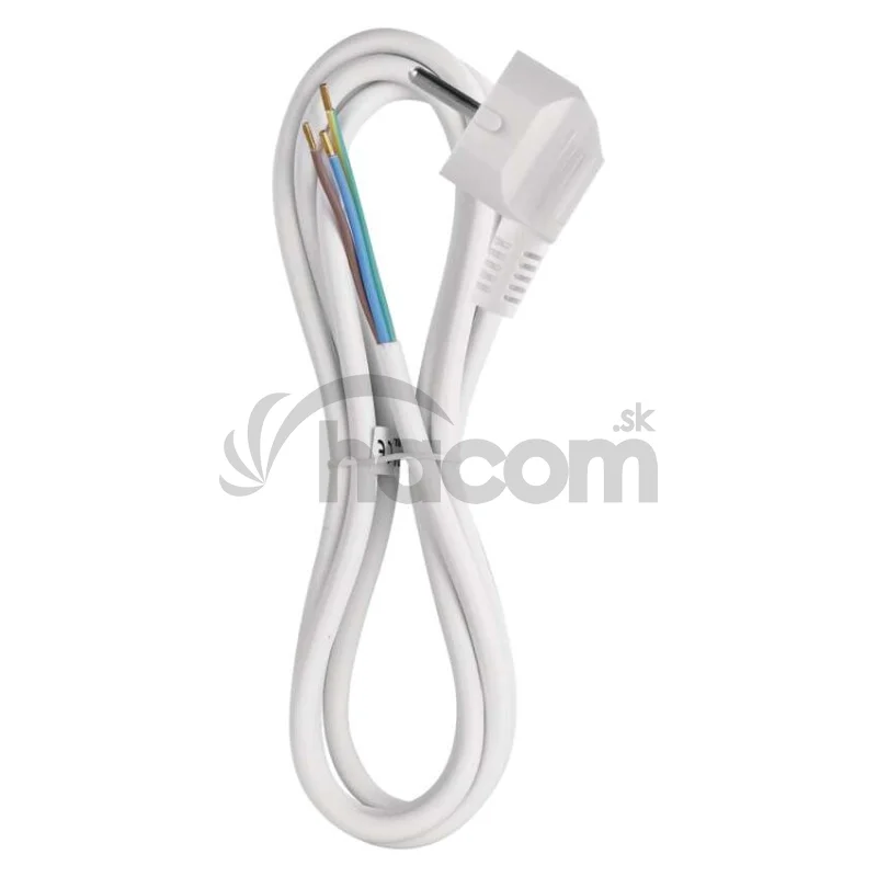 Flexo šnúra PVC 3× 1,0mm2, 2m, biela