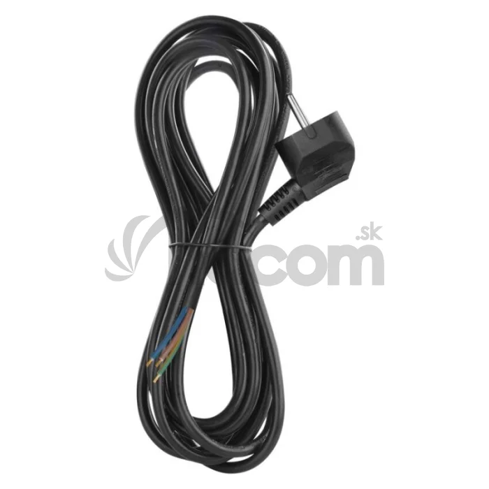 Flexo šnúra PVC 3× 1,0mm2, 5m, čierna