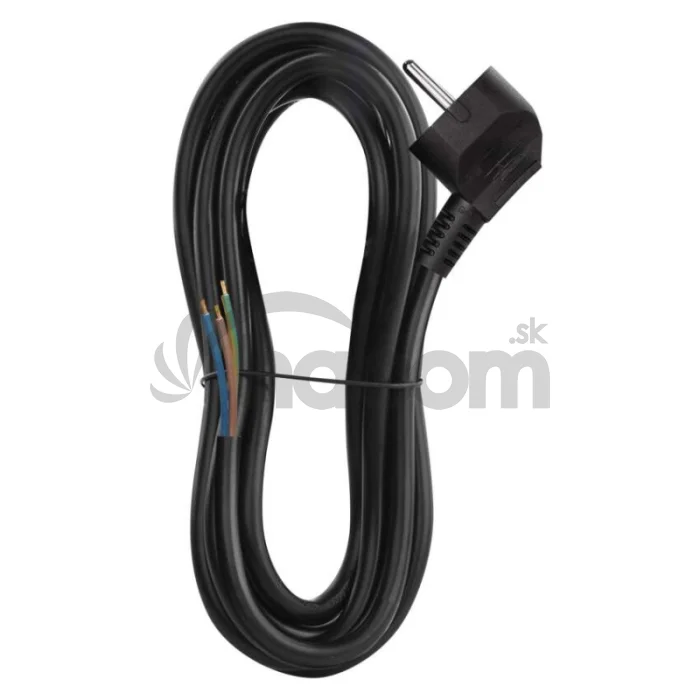 Flexo šnúra PVC 3× 1,5mm2, 3m, čierna
