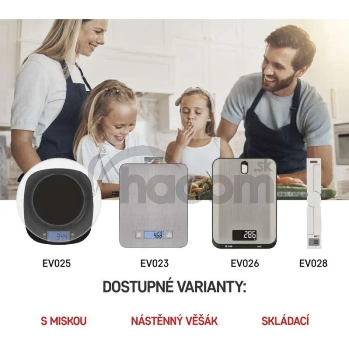 Digitálna kuchynská váha EV023, strieborná