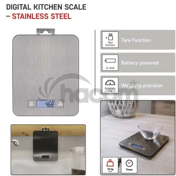 Digitálna kuchynská váha EV023, strieborná