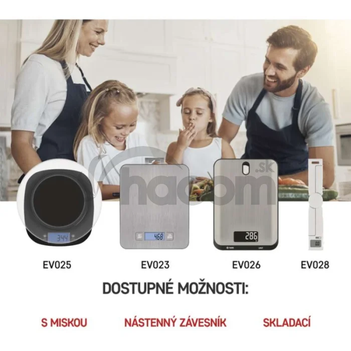 Digitálna kuchynská váha EV023, strieborná