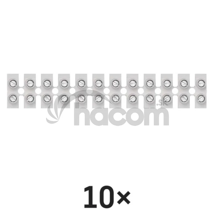 Svorkovnica 12×10,0 mm biela