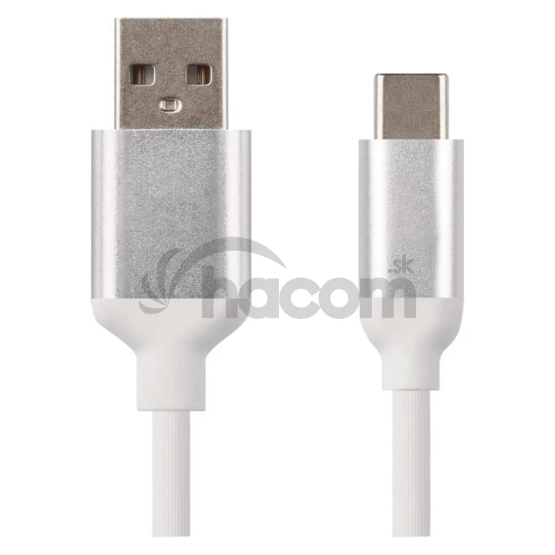Nabíjací a dátový kábel USB-A 2.0 / USB-C 2.0, 1 m, biely