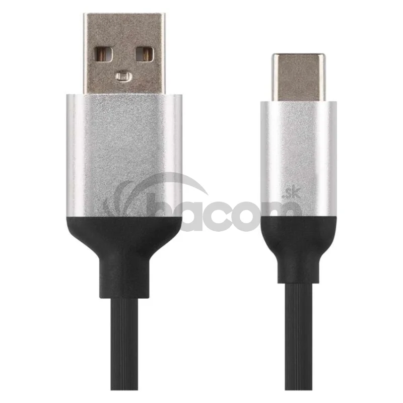 Nabíjací a dátový kábel USB-A 2.0 / USB-C 2.0, 1 m, čierny