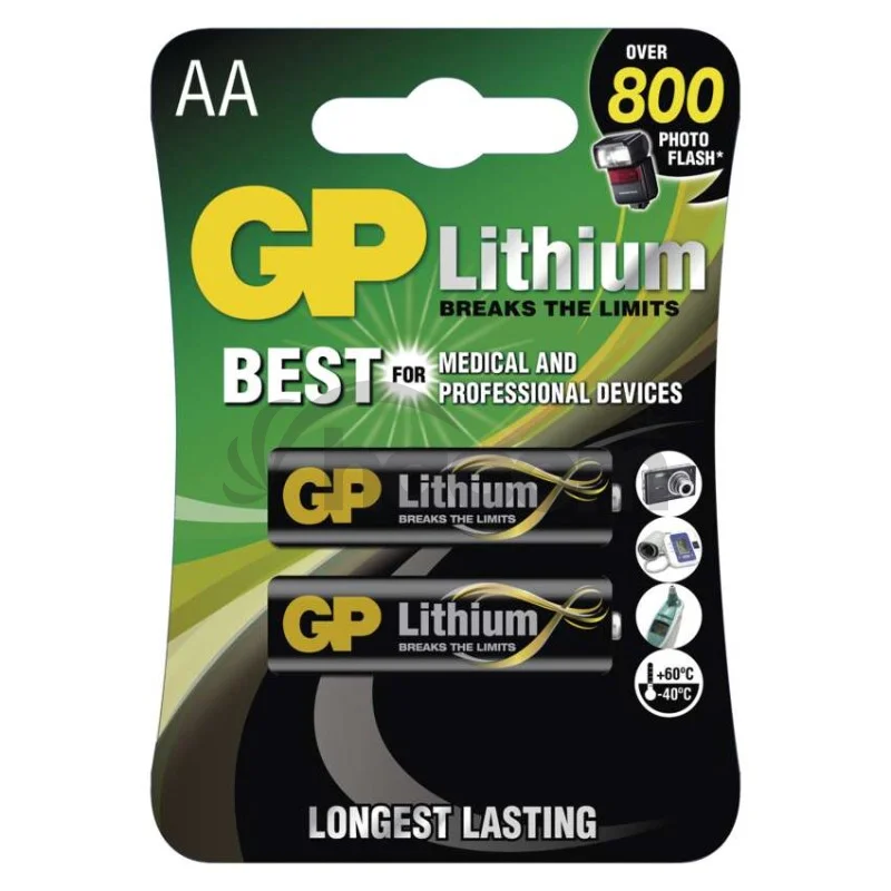 Lítiová batéria GP FR6 (AA), 2 ks
