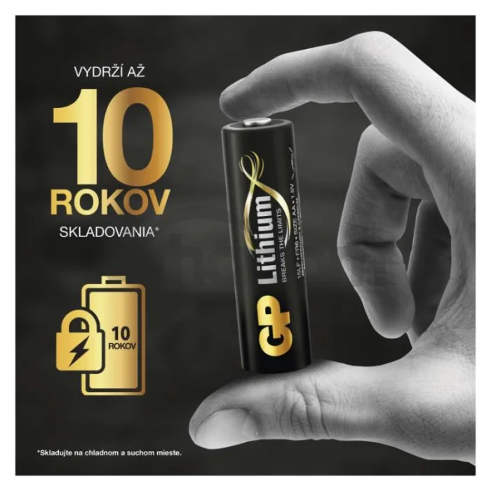 Lítiová batéria GP FR6 (AA), 2 ks