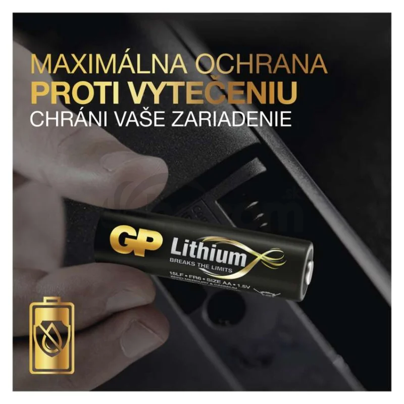Lítiová batéria GP FR6 (AA), 2 ks