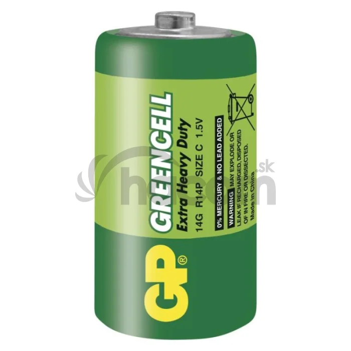 Zinko-chloridová batéria GP Greencell R14 (C), 2 ks
