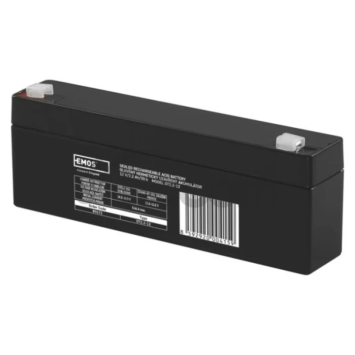 Bezúdržbový olovený akumulátor 12 V/2,2 Ah, faston 4,7 mm