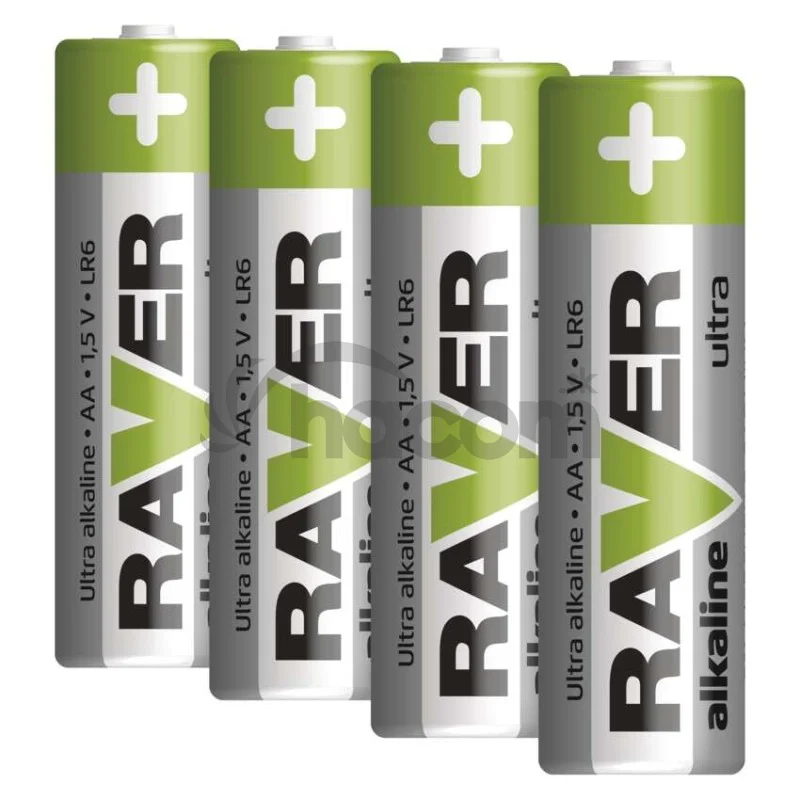 Alkalická batéria RAVER LR6 (AA), 4 ks