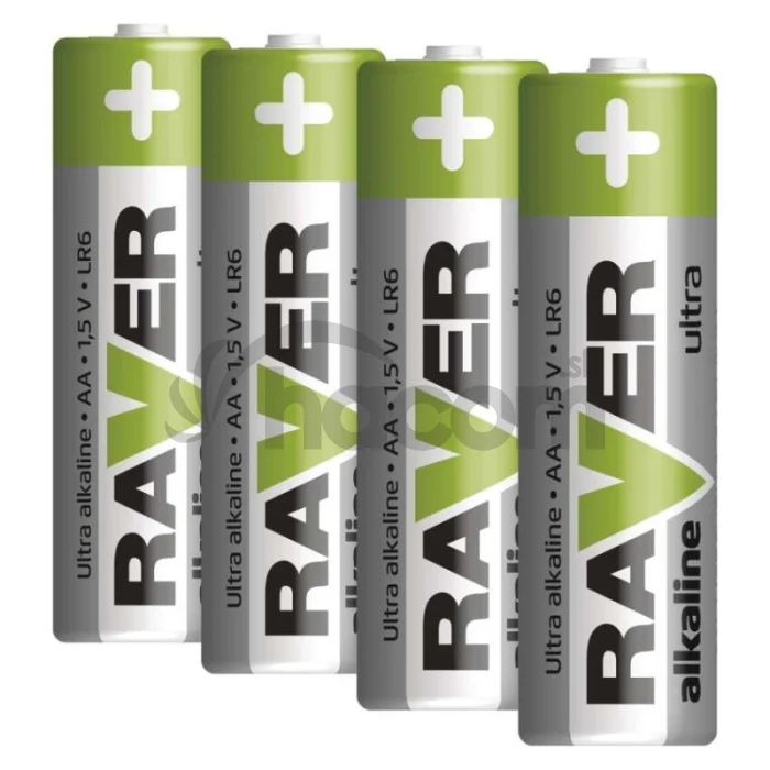 Alkalická batéria RAVER LR6 (AA), 4 ks