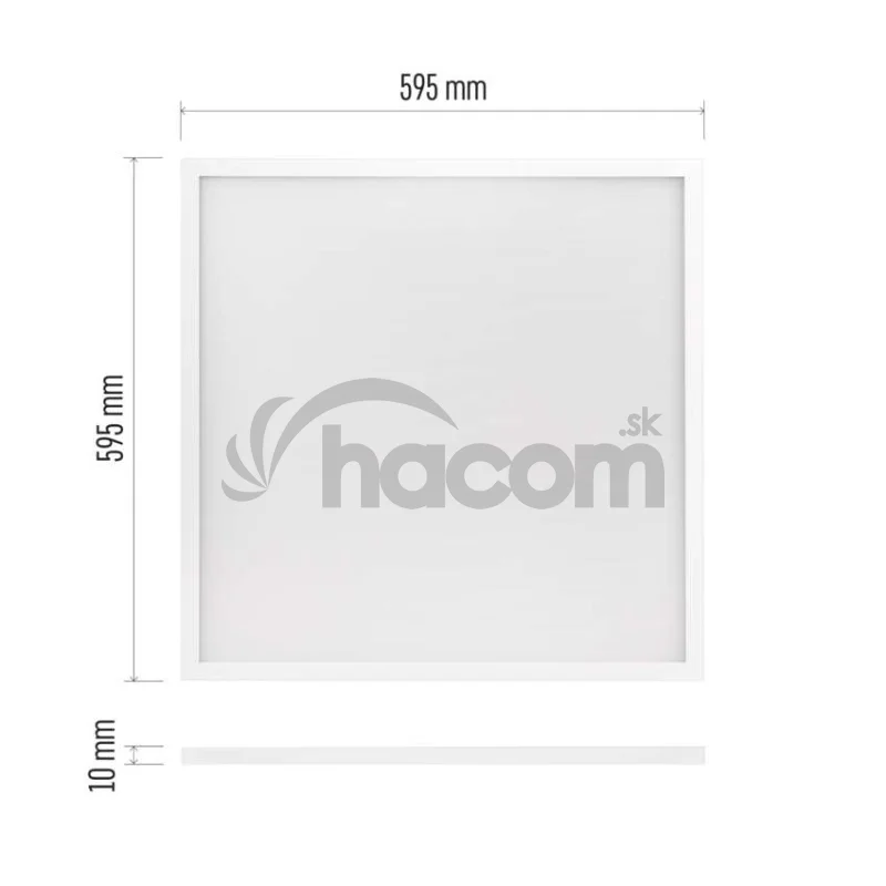 LED panel PROXO 60 x 60 cm / 10 mm, 40 W, 3 700 lm, vstavaný, neutr. biela, UGR<19, IP20