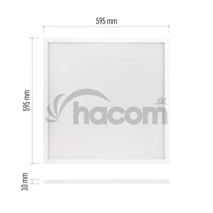 LED panel PROXO 60 x 60 cm / 10 mm, 40 W, 3 700 lm, vstavaný, neutr. biela, UGR<19, IP20