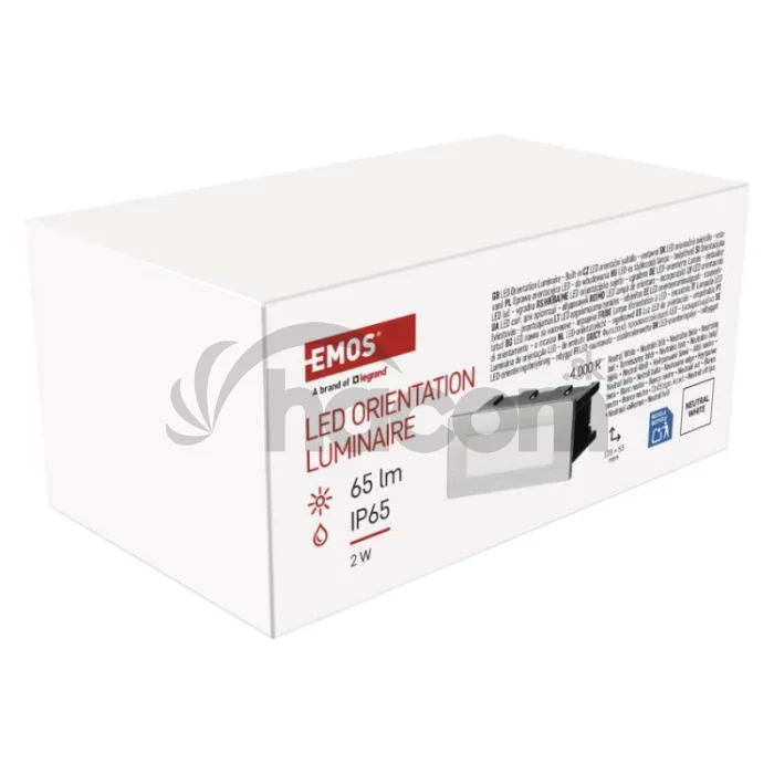 LED orientačné vstavané svietidlo AMAL 123×53 2W neutr.b.,IP65