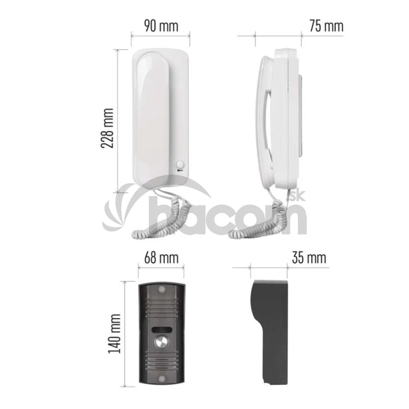 Sada domáceho audio vrátnika H1085, 1 účastník