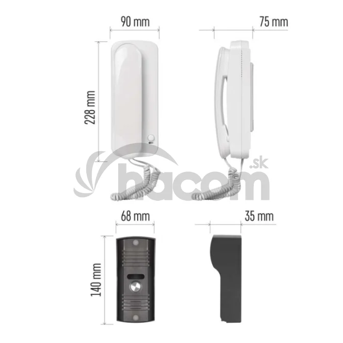 Sada domáceho audio vrátnika H1085, 1 účastník
