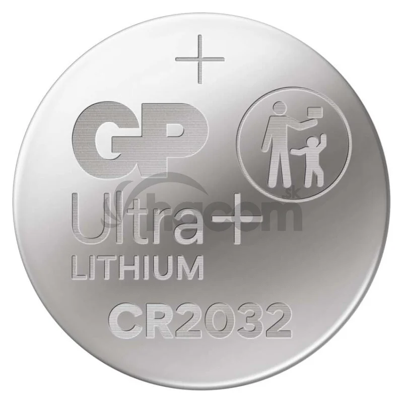 Lítiová gombíková batéria GP Ultra plus CR2032, 5 ks