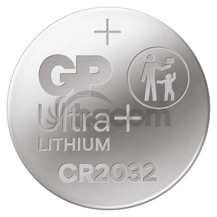 Lítiová gombíková batéria GP Ultra plus CR2032, 5 ks