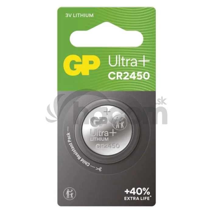 Lítiová gombíková batéria GP Ultra plus CR2450, 1 ks