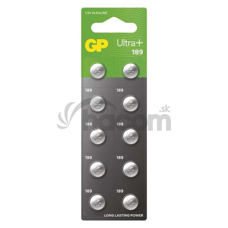 Alkalická gombíková batéria GP Ultra Plus LR54 (189F), 10 ks