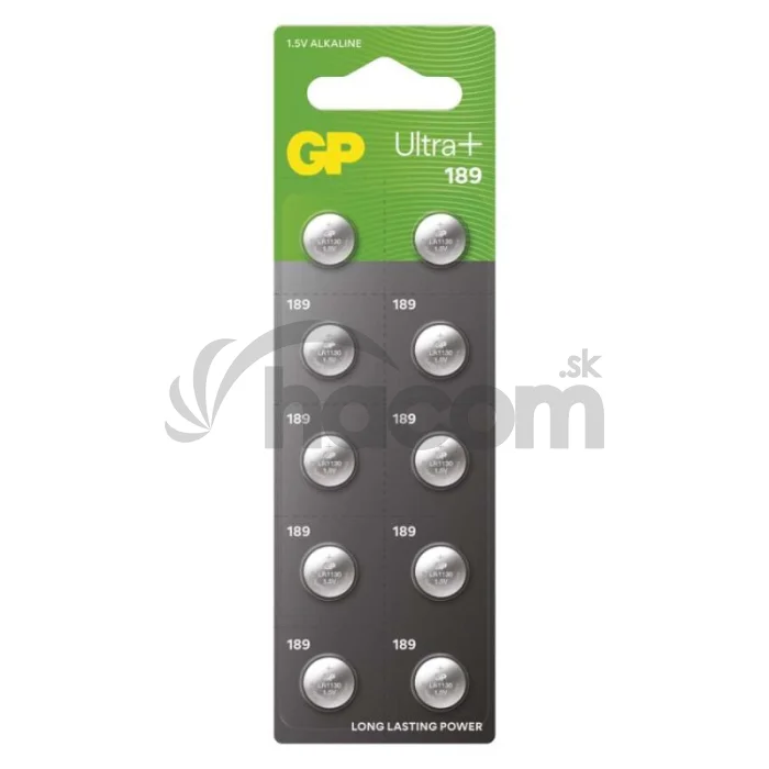 Alkalická gombíková batéria GP Ultra Plus LR54 (189F), 10 ks