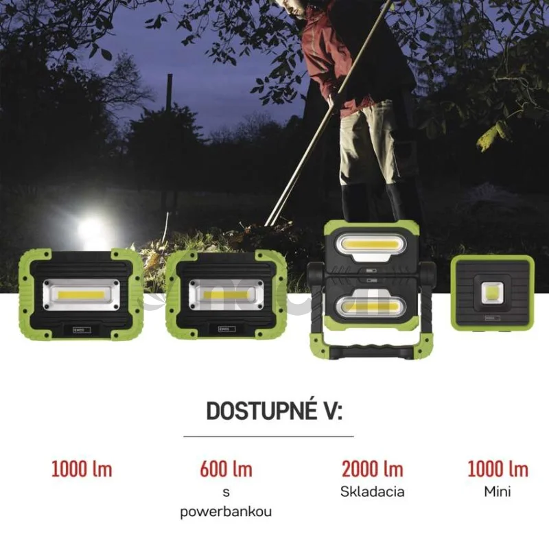 COB LED nabíjací pracovný reflektor P4534, 600 lm, 3000 mAh