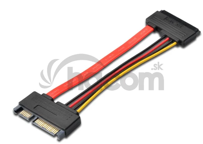 Predlžovací SATA 22pin, dáta + napájanie, 15cm