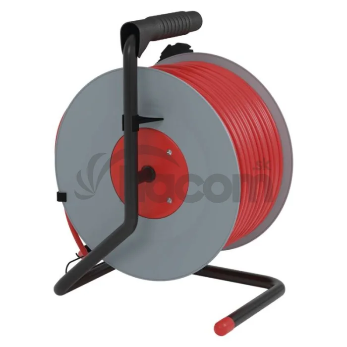 Predlžovací kábel na bubne 50 m / 1 zásuvka / červený / PVC / 230 V / 1,5 mm2