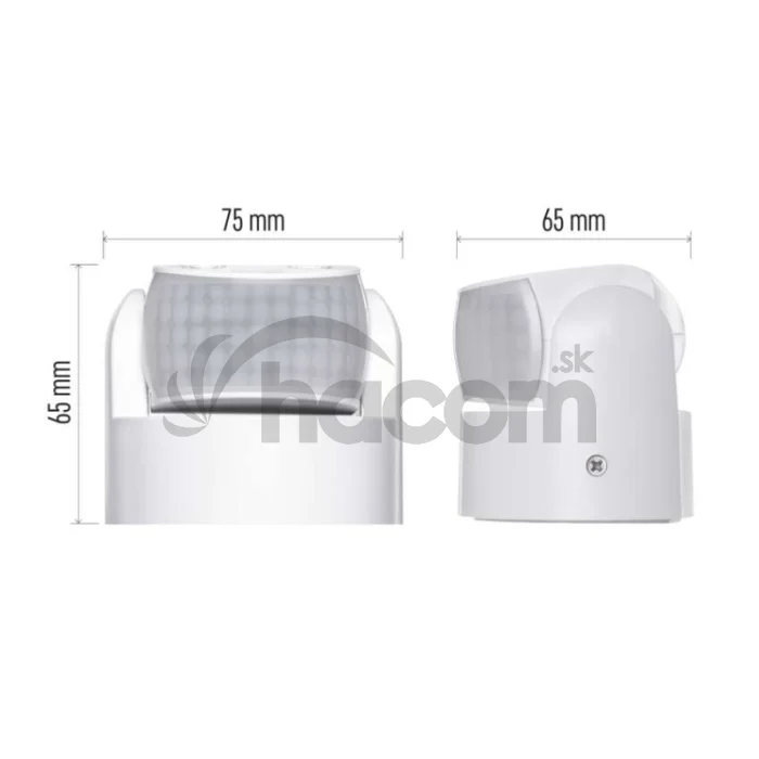 PIR senzor (pohybové čidlo) IP65 1200W, biely