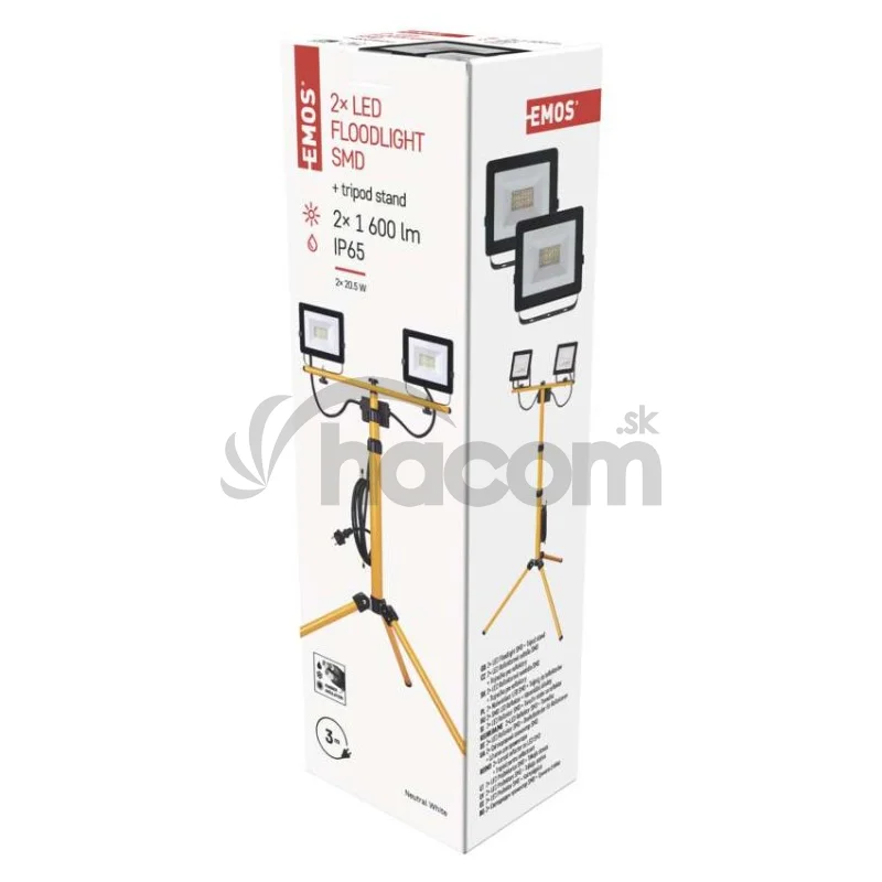 LED reflektor HOBBY SLIM, 2× 20,5W + trojnožka