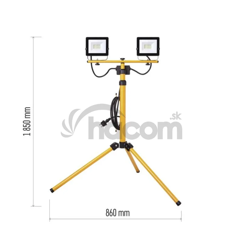 LED reflektor HOBBY SLIM, 2× 20,5W + trojnožka
