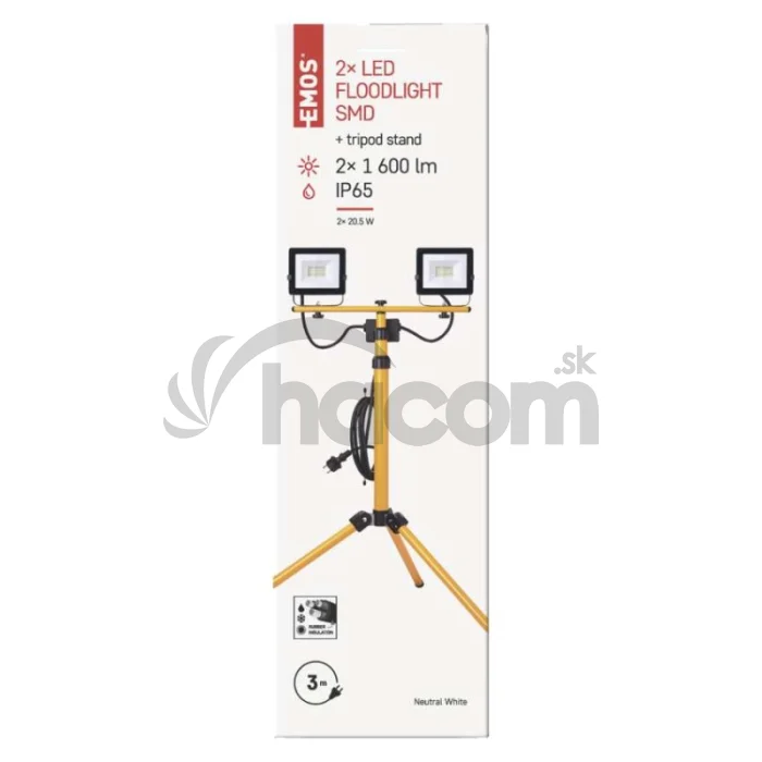 LED reflektor HOBBY SLIM, 2× 20,5W + trojnožka