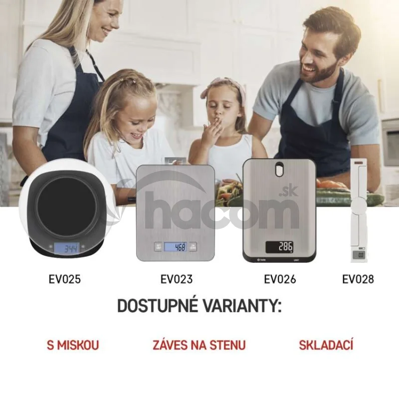 Digitálna kuchynská váha EV025, čierna