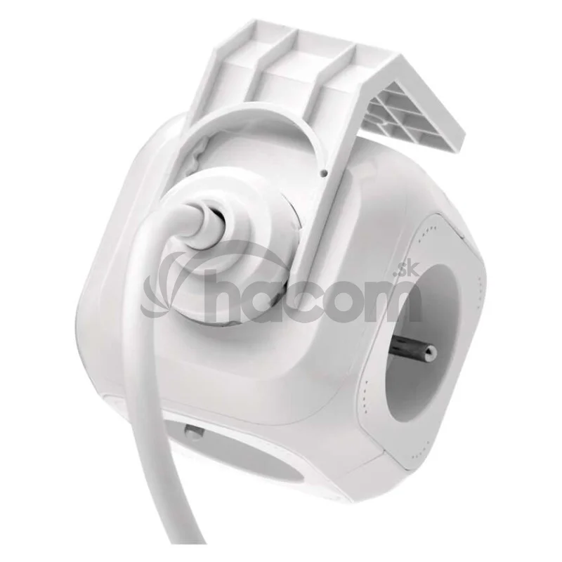 Predlžovací kábel - kocka 1,9 m / 4 zásuvky / biely / PVC / s USB / 1 mm2
