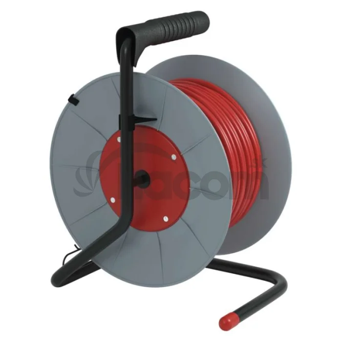 Predlžovací kábel na bubne 25 m / 4 zásuvky / červený / PVC / 230 V / 1,5 mm2