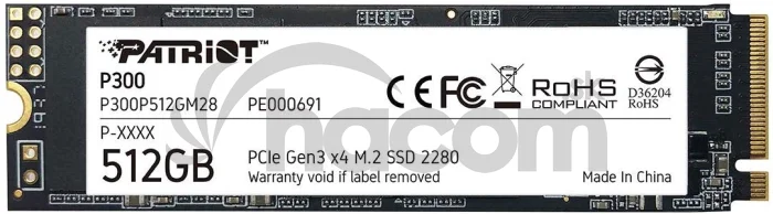 PATRIOT P300/512GB/SSD/M.2 NVMe/5R