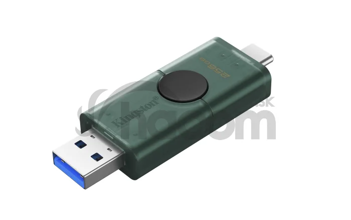 DataTraveler Duo G2/256GB/USB 3.2/USB-A + USB-C/Zelená