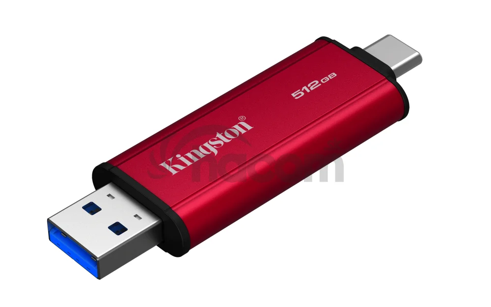 Kingston Dual Portable/512GB/SSD/Externý/Červená/5R