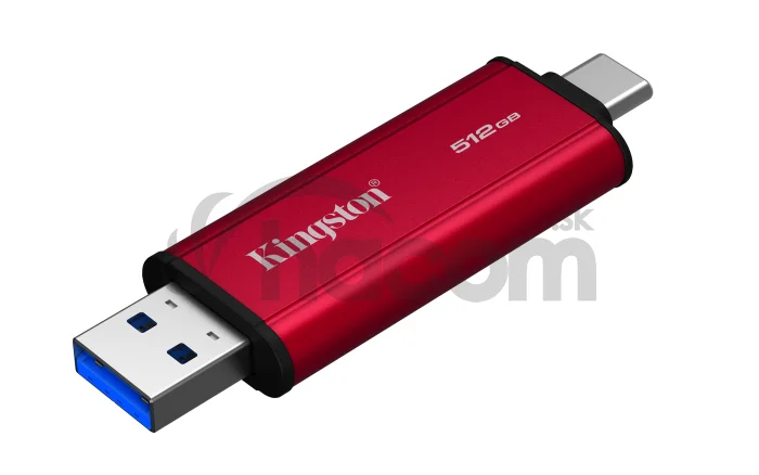 Kingston Dual Portable/512GB/SSD/Externý/Červená/5R