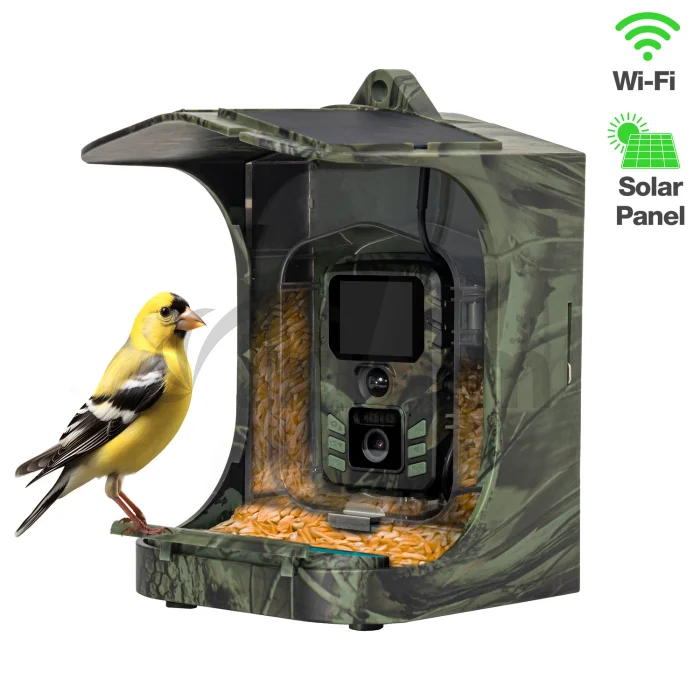EVOLVEO StrongVision BirdFeeder - Chytré krmítko pre vtáky s kamerou a solárnym panelom