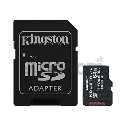 Kingston Industrial/micro SDXC/64GB/UHS-I U3 / Class 10/+ Adaptér